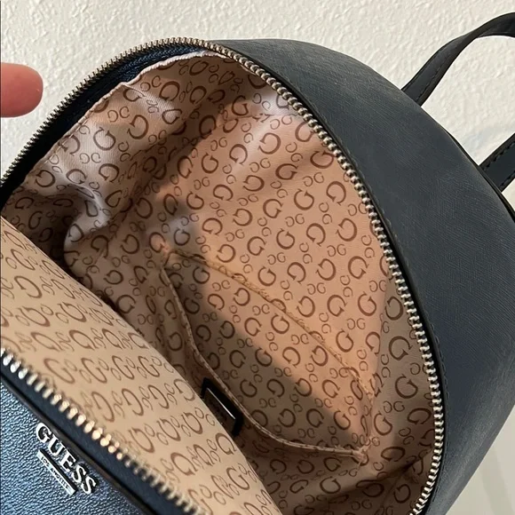 GUESS Blue Monogram Backpack with Classic Design - Picture 8 of 8